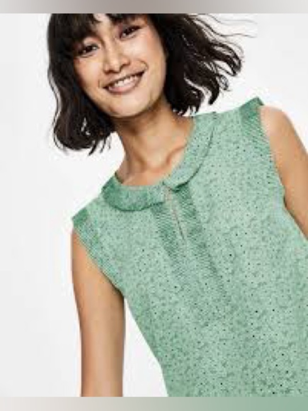 Anthropologie Boden Peggy Top Sleeveless Blouse Green Floral Size 8